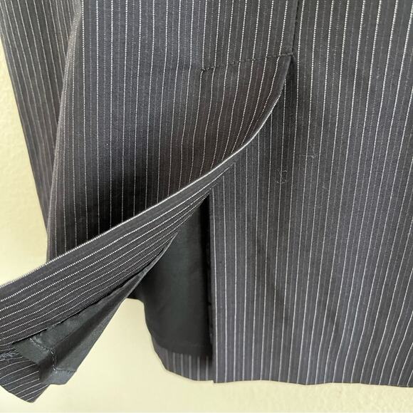 Theory Career Skirt Pinstripe Wool Blend Professional Work Career 12 - Picture 4 of 6